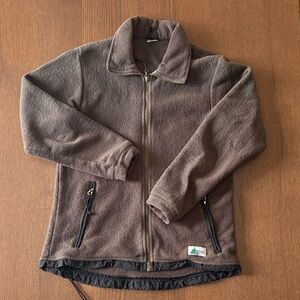 MEC - Vintage Women’s Dark Taupe Fleece Jacket - Cozy Zip Front